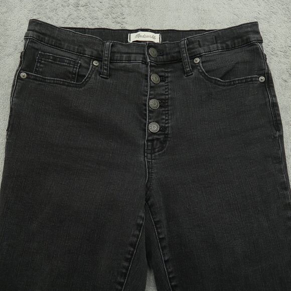 Madewell Jeans Womens Size 31 Gray 9" High-Rise Skinny Denim 27" Inseam  Stretch - Picture 13 of 16